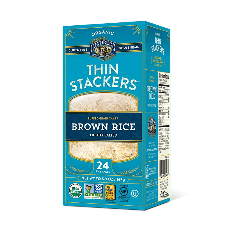 Organic Thin Brown Rice Cakes- Lightly Salt