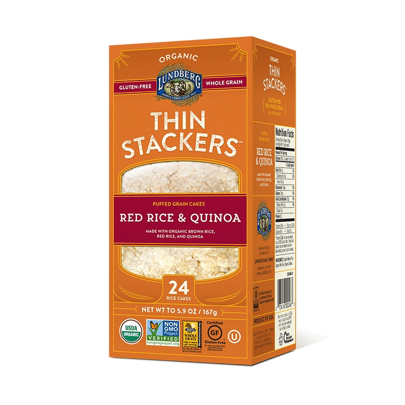 Organic Thin Brown Rice Cakes- Red Rice & Quinoa