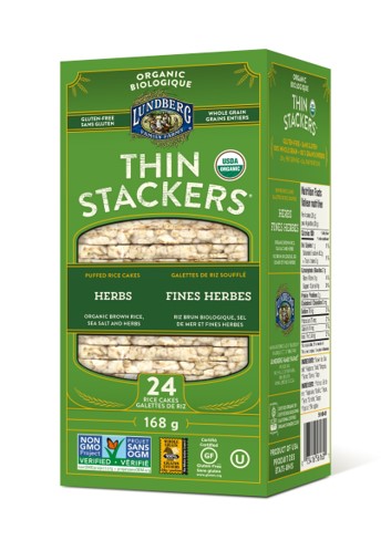 Organic Thin Brown Rice Cakes - Fine Herbs